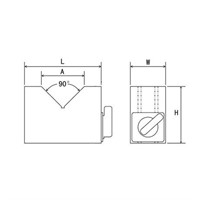 Magnetisk V-Block 100x50x80 mm On/off funktion (2 st.)