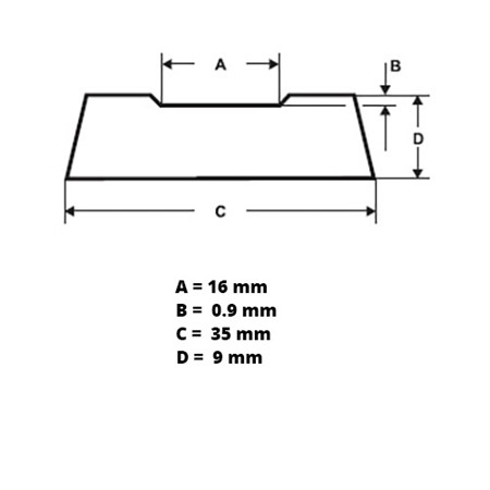 PZ 1500/54 | Backing Tejp | Grå | Rektangulär