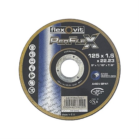 KAPSKIVA PERFLEX INOX FLX A46V 125x1.6x22.23 T41